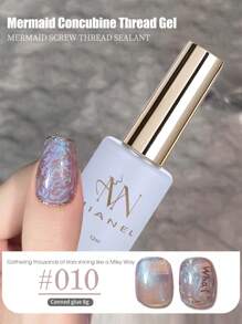 MIANEL 12ML 2026新款日式冬季美甲珍珠贝壳线胶指甲油，珍珠贝壳质地，带有细闪和珠光效果，白色指甲光疗指甲油凝胶，秋季美甲冬季美甲新年美甲可卸LED UV美甲设计，适用于美甲沙龙和DIY使用 - 彩色 - 查看 23