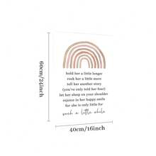 1 Pc Framed Quote Art Rainbow Nursery Wall Art Canvas Poster Painting Wall Decor For Bedroom Living Room