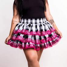 Country Skirt June Party Arraía Plaid - Màu Hồng Tươi - Xem 1