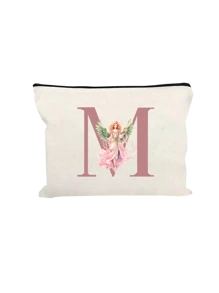 1 Túi đựng đồ trang điểm màu trắng in chữ màu hồng có cánh hình cô gái, chữ màu hồng A-Z, Túi đựng đồ dùng cá nhân du lịch cho tiệc cưới, đồ dùng học tập, đồ dùng du lịch, đồ trang điểm thiết yếu, túi đựng mỹ phẩm, đồ dùng ngày lễ, túi đựng đồ trang điểm, túi đựng đồ trang điểm, đồ dùng trang điểm, đồ dùng đựng đồ trang điểm, đồ dùng trang điểm, ngày lễ, mùa đông, họa tiết da báo, chó xúc xích, quà tặng cho phụ nữ - trắng - Xem 32