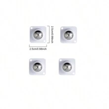 Set de 4/8 piezas de ruedas giratorias de 360° de material principal de acero - Ruedas autoadhesivas de uso intensivo, prácticas para mover cajas de almacenamiento, muebles, botes de basura y carros con cajones de plástico, útiles escolares, de vuelta al colegio
