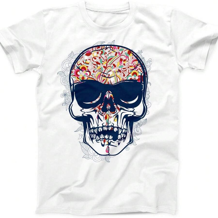 Camiseta de anime con ilustraciones coloridas y motivos de manga
