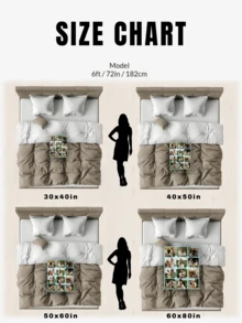 1 件定制照片毯，个性化照片和文字毯，可作为圣诞礼物，个性化圣诞记忆毯，毯子可用于床上用品/沙发/室内/室外，朋友礼物，儿童礼物，家庭礼物，生日礼物，送给朋友的礼物，送给她的礼物，送给女朋友的礼物，送给妈妈/爸爸的礼物