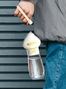 1pc Portable Pet Water Dispenser - Leak Proof Plastic Dog Travel Cup, Detachable Design, Drinking And Eating Combination Cup With Food Container, Suitable For Outdoor Drinking And Food Feeding For Dogs
