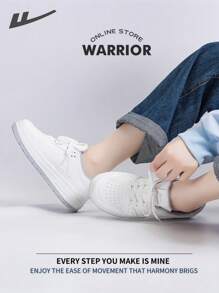 WARRIOR Krieger Herren Boardschuhe Frühling und Sommer, leicht, bequem, atmungsaktiv, bescheidener Stil, lässig aber elegant, Sneaker, ganzjährig tragbar, abriebfest, den ganzen Tag tragbar, Trainings-Sneaker, Laufschuhe, kleine weiße Schuhe