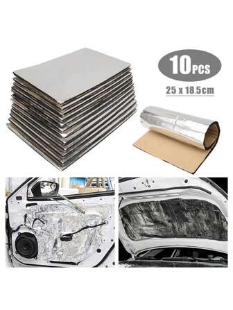 10 stuks 5 mm geluidsdemper warmte-isolatiemat autobus geluidsisolatie dempende isolatie autokapisolatie stil