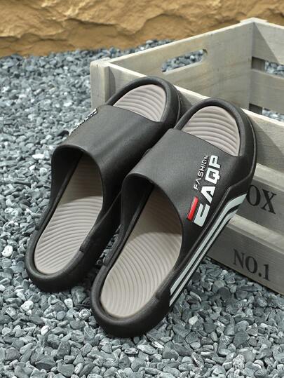 Casual Men's Slippers, Fashion Summer Soft Sole Non-Slip Odor-Resistant Indoor/Outdoor Wear, Slide Sandals