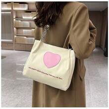 这款新颖、时尚、可爱的手提托特包和斜挎包是一款休闲、小众风格的大容量单肩包。 - 彩色 - 查看 5