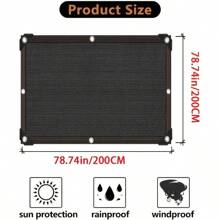1pc 80% Shading Rate Sunshade Net, Outdoor Sun Shade Cloth With Rope Holes, Can Be Used For Plant Pavilions, Greenhouses, Chicken Coops, Keeps Courtyard Cool And Breezy In Summer, Random Component Shipped