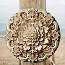 房间装饰 1 件 2D 平面曼陀罗铁艺墙饰，防风雨入口标志，单人派对装饰，带有预钻孔，方便悬挂 - 彩色 - 查看 8