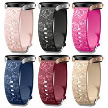 亮面花卉雕刻錶帶，適用 Galaxy Watch 7/6/5/4 (40mm/44mm)、5 Pro、6 Classic (47mm)、Watch 4 Classic 與 Active 2；20mm 柔軟可愛矽膠運動錶帶，相容三星手錶，女款 - Watch 4/5/6/7-20mm - 查看 8