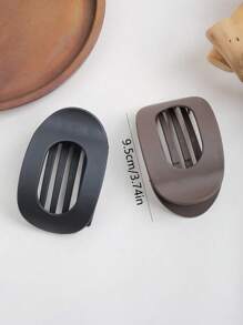 1 件优雅大理石纹椭圆形鸭夹发夹，扎染扁平圆形发夹（适合浓密头发），发爪多功能发饰，爪夹，发夹，发夹，发夹，发夹，鳄鱼发夹 - 彩色 - 查看 4