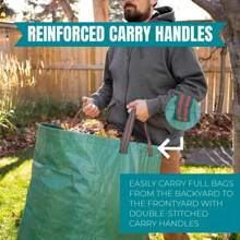 2 piezas/1 pieza Bolsa grande reutilizable de hojas, bolsa impermeable y antioxidante para césped, bolsa de residuos plegable de gran capacidad para el jardín, bolsa recolectora de polvo para jardín, bolsa de jardín para recoger hojas, bolsa de jardín de gran capacidad, bolsa de basura de hojas para piscina y jardín, bolsa comercial de reciclaje de basura