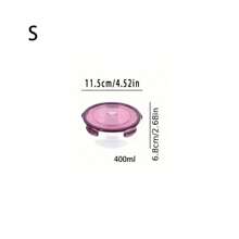 Set da 4 pezzi di contenitori per alimenti sigillati e freschi - alta capacità, in plastica, impilabili, organizer per cucina salvaspazio per frutta, verdura, carne, uova e ravioli, con misure separate da piccolo, medio, grande e extra-large per fornire più opzioni