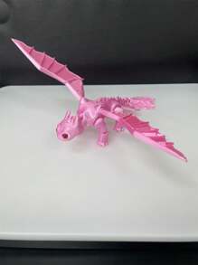 1 件黑龙雕像，翅膀可动，关节灵活，设计精细，适合家居装饰、办公室配件和动物爱好者，非常适合圣诞节、装饰品和礼物 - 彩色 - 查看 11