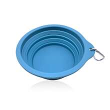 Bols pliables en silicone pour chien et chat, bol double pour animaux de compagnie pliable, gamelle d'eau et de nourriture pour chat adaptée pour la marche, la randonnée et le camping