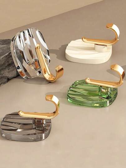 豪华浴室毛巾钩，重型粘性壁挂式免钻挂钩，适用于厨房、盥洗室