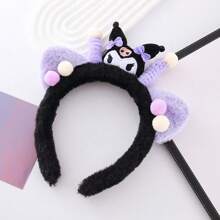 Sanrio 1 pièce Bandeau torsadé mignon de personnage Kuromi de dessin animé, accessoire pour cheveux de personnage créatif Sanrio