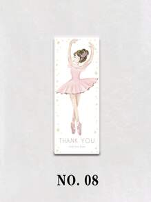 6 件芭蕾舞女演员发圈标签卡、芭蕾舞者派对礼物、生日发圈卡、芭蕾舞短裙可爱发圈标签（不含发圈）