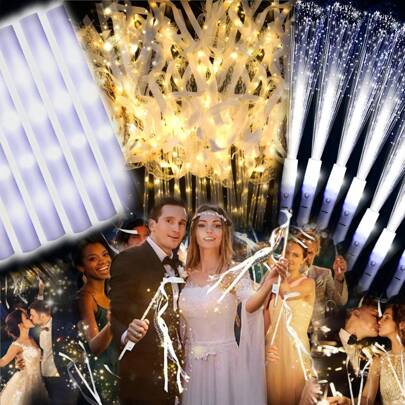 Cinta luminosa para bar de boda, espuma blanca fluorescente, barra luminosa de fibra óptica, barra fluorescente, paquete de decoración para fiesta de boda, barra de espuma luminosa, utilizada para iluminar bodas, conciertos, fiestas de cumpleaños, carnavales, camping, Navidad y Año Nuevo