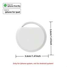 RSH (Only IOS) GPS Smart Tracker, Wireless Smart Tag Anti Lost Locator Tracking Device Works With Apple Find My APP, For Cars, Keys, Wallet, Luggage, Backpack, Pets More Item Finder, Replaceable Battery, Privacy Protection, Compatible With IOS System.