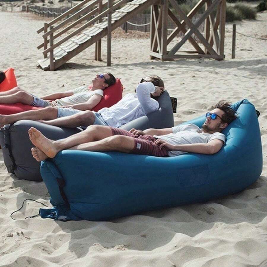 Lazy Inflatable Sofa Camping Beach Sleeping Bag Portable Camping Bed - Man Color - View 1