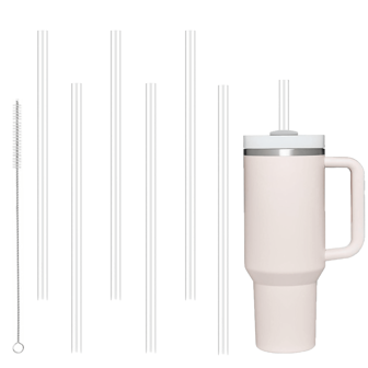 2/4/6PCS Straw Replacement For Tumbler, 12 Inch Straw For 2.0 30oz&40oz Tumbler, Straw Tips With Straw Come With 1 Straw Brushes,School Supplies
