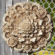 房间装饰 1 件 2D 平面曼陀罗铁艺墙饰，防风雨入口标志，单人派对装饰，带有预钻孔，方便悬挂 - 彩色 - 查看 7