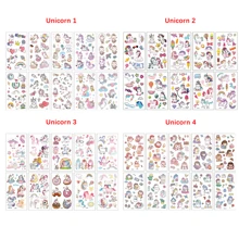 10 Sheets Unicorn Tattoo Sticker Temporary Fake Tattoo Arm Hands Body - Multicolor - View 6