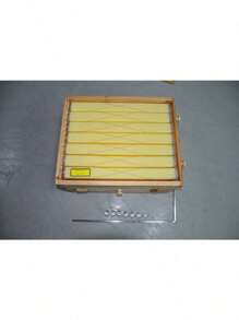 Auto Bee Hives Super Bee Box Beekeeping Hives + 7 Bee Hive Frames Bee Frames New - Màu gỗ - Xem 4