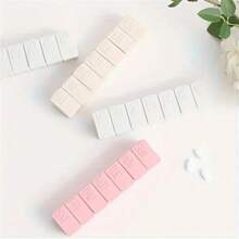 1 pièce/4 pièces Boîte à pilules portable de 7 jours, organisateur de médecine hebdomadaire de forme oblongue