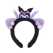 Sanrio 1 pièce Bandeau torsadé mignon de personnage Kuromi de dessin animé, accessoire pour cheveux de personnage créatif Sanrio
