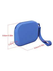 Nueva bolsa cosmética de silicona cuadrada mini, monedero multiusos pequeño para uso al aire libre, almacenamiento de llaves, auriculares, portador de tarjetas