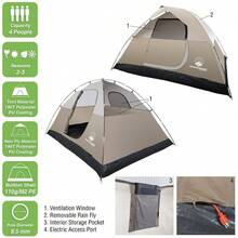 4 Person Water Resistant Dome Tent Rain Fly For Camping 7 X 9 Feet - 1 - Xem 7