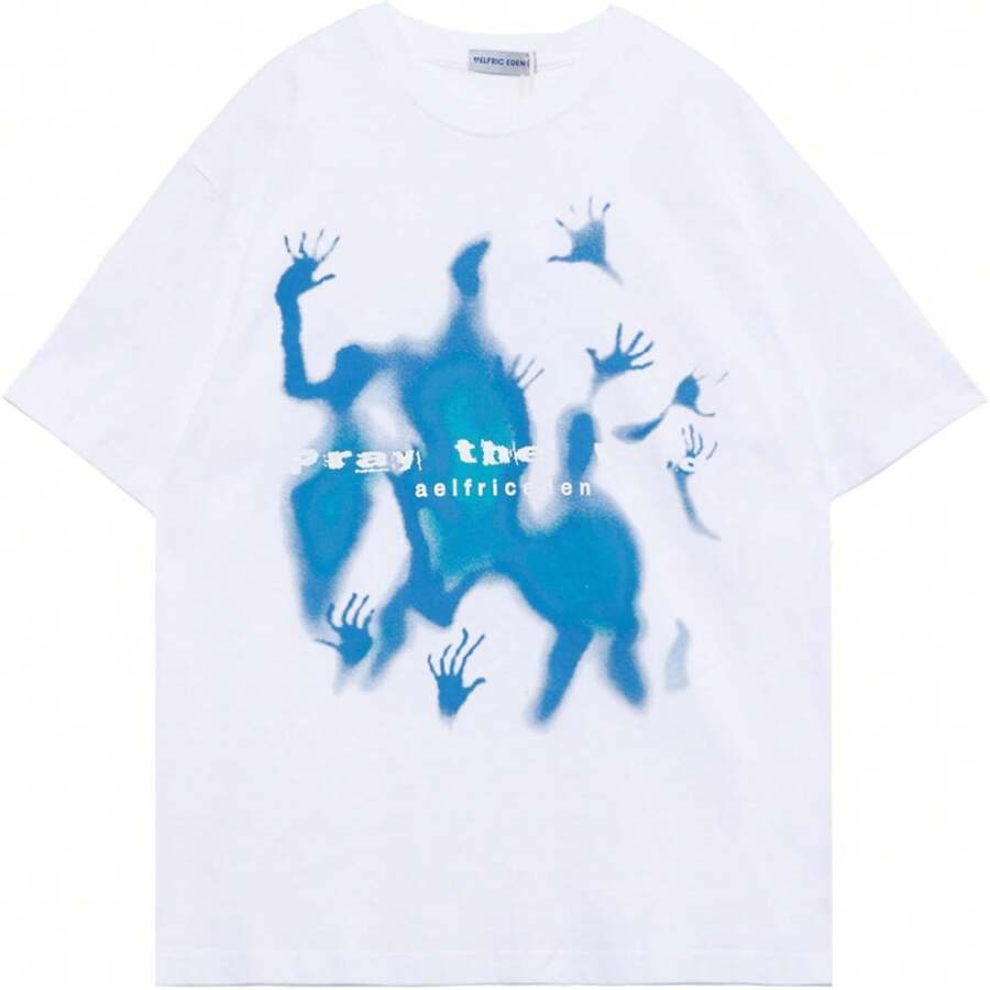 Aelfric Eden Women Graphic Tees Shirt Oversized Short Sleeve T-Shirts Crewneck Casual Summer Tee Tops - 白色 - 查看 1