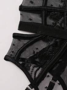 Lencería sexy para damas, telas bordadas, pijamas, pantalones de muñeca, lencería de peluche, una pieza