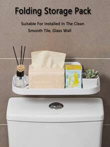 3M 1 Stück werkzeugloser weißer Badezimmer Wandmontage Aufbewahrungsregal ohne Bohren