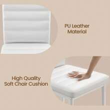 Chaise de salle à manger pour 2 personnes, chaise de dîner, chaise en PU pour différentes tables à la maison, cuisine, salon - Blanc - Voir 9