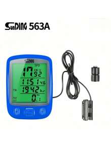 1 pieza Odómetro de bicicleta, velocímetro de ciclismo a prueba de agua para uso en exteriores, velocímetro multifunción con pantalla LCD grande, velocímetro para bicicletas de carretera y de montaña