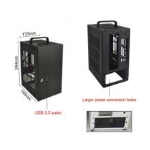 Mini-ITX PC Gaming Case Chassis Tower Small Form Factor Black With Riser Cable