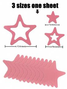 30 件星形图案防滑淋浴垫，粉色 PEVA 浴缸贴纸适用于浴室家居浴室装饰秋季装饰返校 - 粉色 - 查看 4