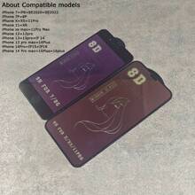 2 Pcs 9H Luxury Colorful Mirror Tempered Glass Compatible With Iphone 16 15 14 13 11 12 Pro Max X XR XS 7 8 Pro Plus SE Gift For Birthday, Family, Friends Phone Screen Protector, Phone Accessories Waterproof Shockproof Anti-Fall Anti-Fall Scratch Resistant Anti-Fingerprint Full Cover - Gold - View 3