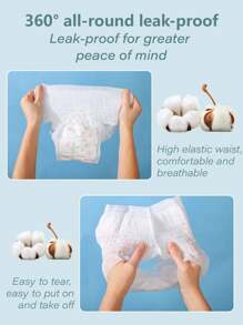 16/30片卫生巾月经裤柔软亲肤透气干爽夜用内裤卫生巾吸水内裤睡裤 - 白色 - 查看 4