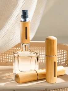 1pc Multi-Specification Bamboo And Wood Perfume Bottom Bottle Bamboo Shell Direct Charge Perfume Bottle Spray Bottle Perfume 5ml 8ml - Brown - View 3
