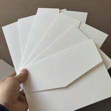 25pcs Tri-Fold Pocket Wedding Invitation Cards With Envelopes, Simple Invitation Cards For Engagement, Christening, DIY Invitations, 5*7 Inch Invitations, Pocket Invitations, Customized Invitations, Christmas Cards - Ivory - View 7