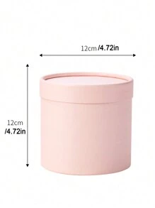 1 件圆形纯色小桶花瓶，适合插花、DIY 包装、礼品盒、节日装饰