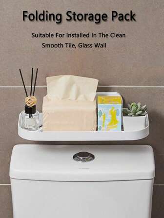 3M 1pc Toolless White Bathroom Wall Mount Storage Organizer Rack No-Drill