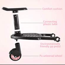 Step Board Stand Wheeled Pushchair Connector - Black - View 5