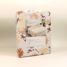 Naturals - 3/4 件套印花床单秋冬款 - 花园款 - 包括床笠 + 1/2 个枕套 - 超柔软法兰绒棉 - 床 90/105/135/150/180