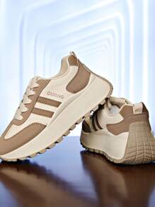 Nuevos tenis gruesos para mujeres, de suela gruesa con aumento de altura, zapatillas deportivas casuales con cordones a color, primavera 2025
